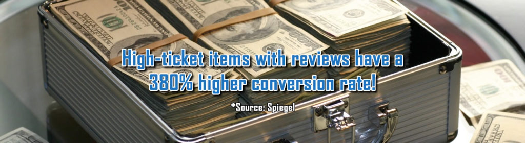 Customer Reviews: When displayed, they have a huge impact on conversions with high-ticket items!