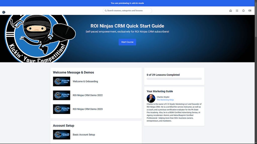 ROI Ninjas University - Quick Start Guide screenshot